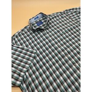 Pendleton Flannel Plaid Short‎ Sleeve Button Down Shirt Men's XL